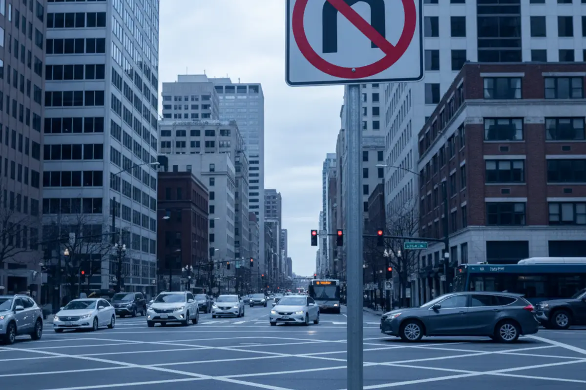 Multa por Giro en U Ilegal California