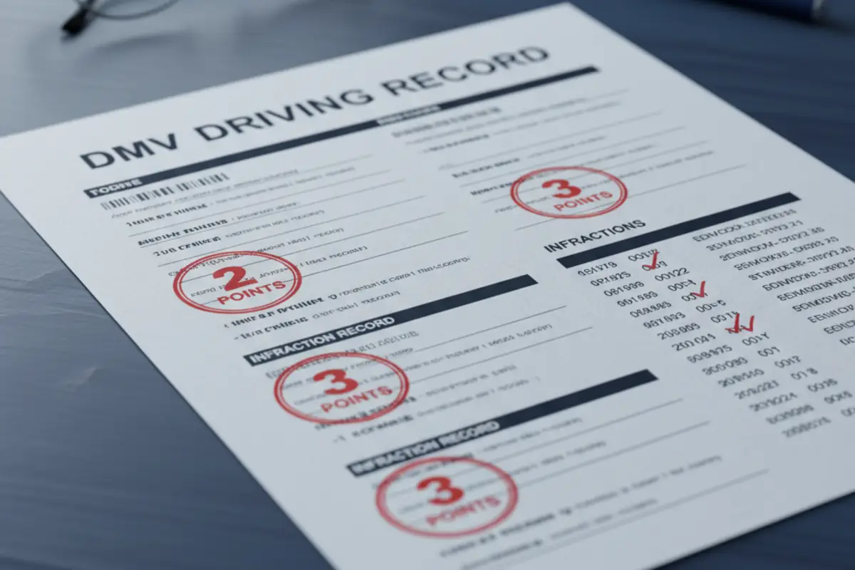 Speeding Ticket Points California